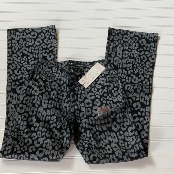 RVT Black Silver Metallic Leopard Hi Rise.  Size 3/4 - Picture 4 of 6